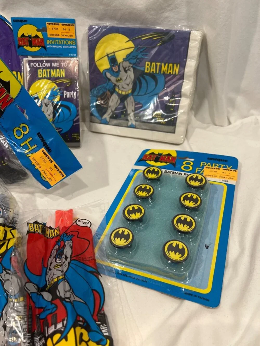 Batman Birthday Party for 8 NEW Vintage 1986   Lot #3
